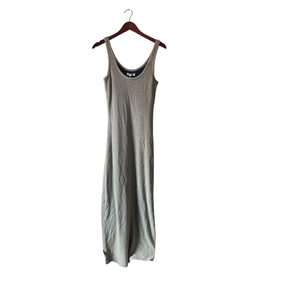 NWT Ramy Brook Multi‎ Color Metallic Striped Knit Maxi Dress Medium beachy boho